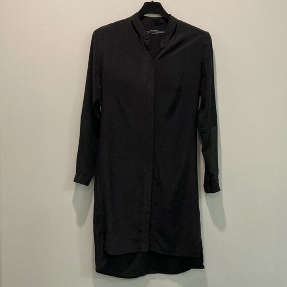 All Saints Rivi Silk Shirt Dress - Picture 15 of 16